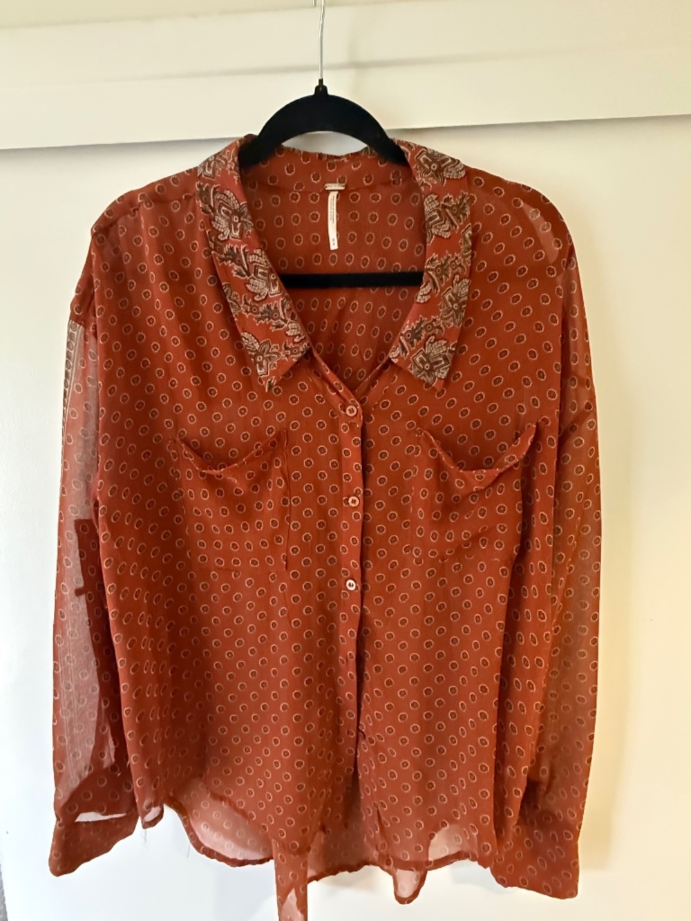 Free People Flowy Shirt